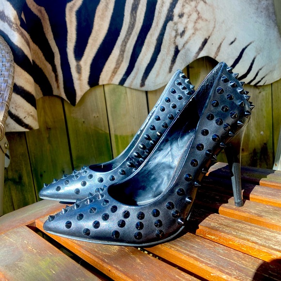 BCBGeneration Black Studded Heels - Picture 1 of 3